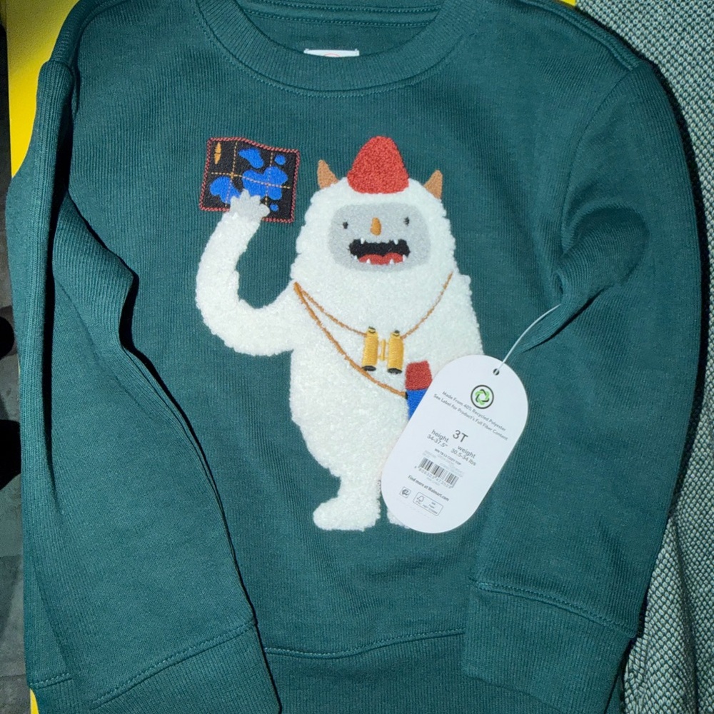 Green Yeti Graphic Sweatshirt